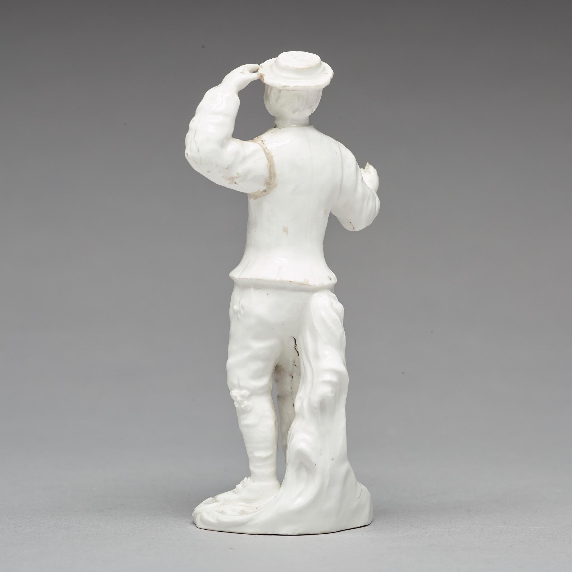 FIGURIN, mjukt porslin. Marieberg, 1700-tal.