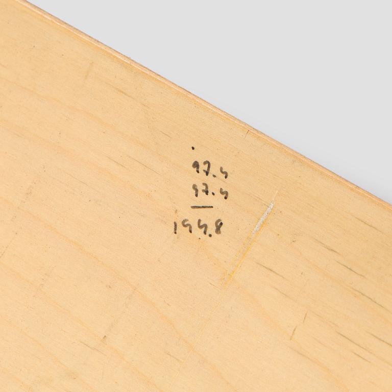 Alvar Aalto, two '112B' shelves, Artek, late 20th century.