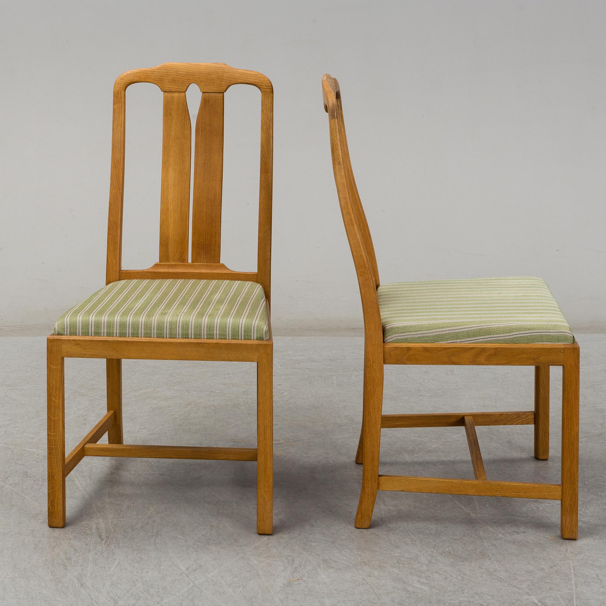 CARL MALMSTEN, matsalsgrupp 7 delar, "Ambassadör", Åfors Möbelfabrik.