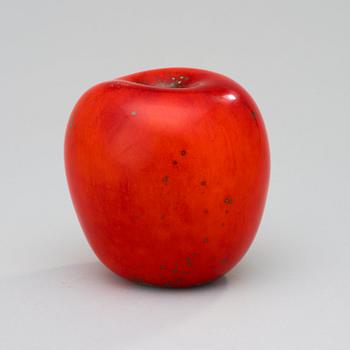 A Hans Hedberg faience apple, Biot, France.