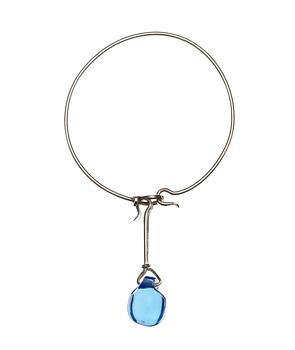 686. A Torun Bülow Hübe bracelet with blue glass pendant, her own workshop 1950's.
