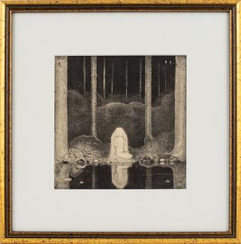 John Bauer, mezzotype, published by, Åhlén & Åkerlunds, Stockholm 1918, bibliophile edition, 166/200.