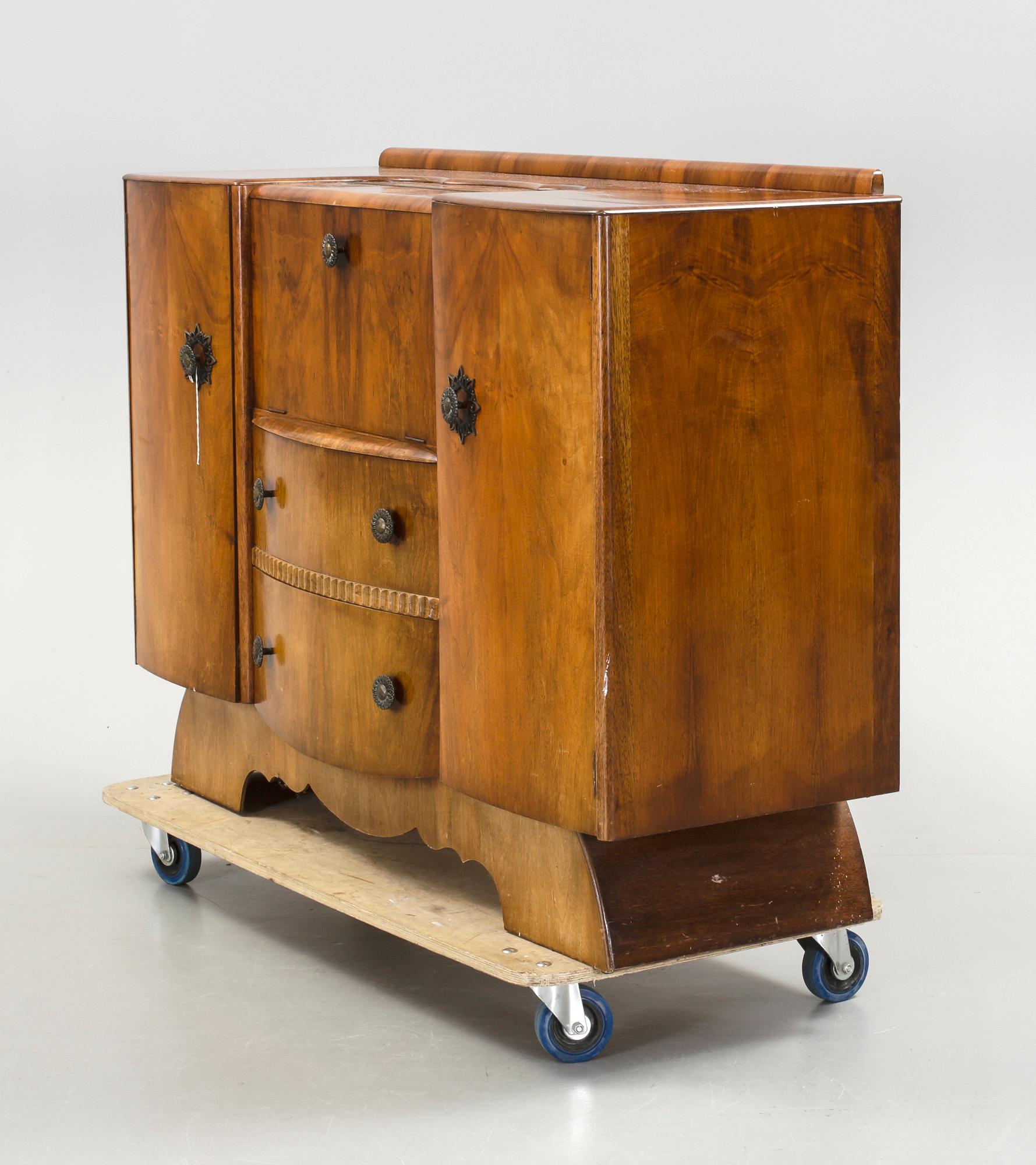 BARSKÅP, art deco, 1930/40-tal.
