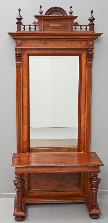 SPEGEL MED KONSOLBORD, nyrenässans, omkr 1900.