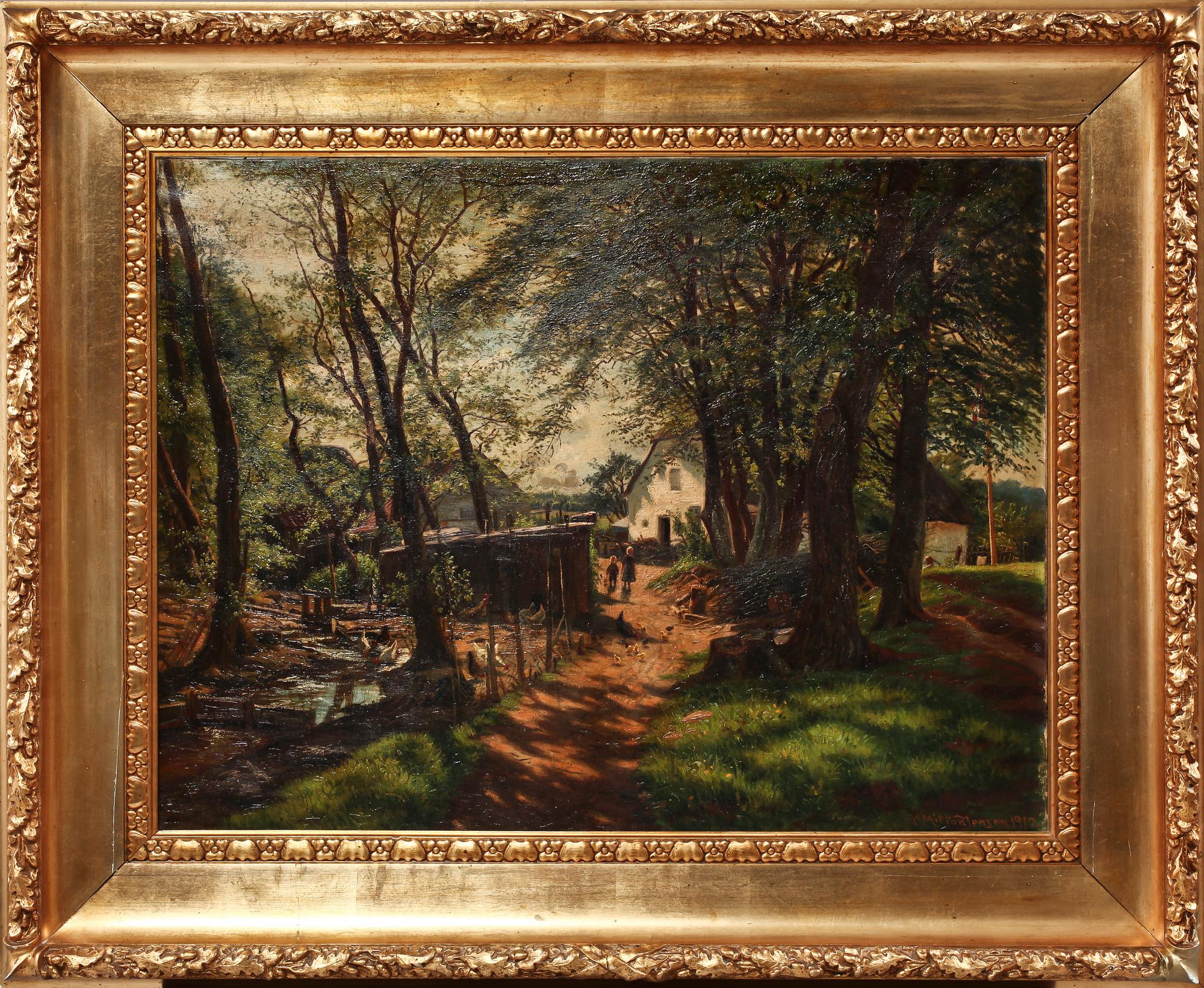 CARL MILTON JENSEN, olja på duk, sign o dat 1912.