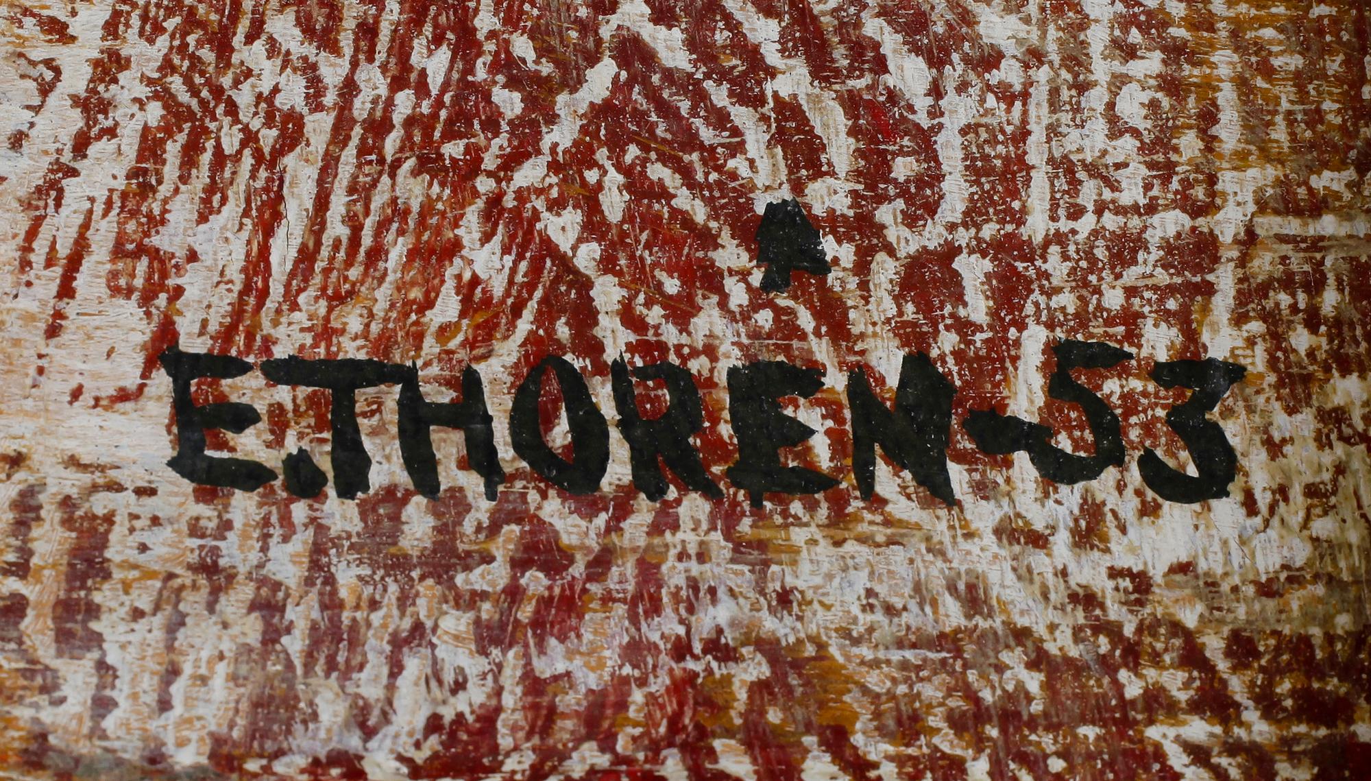 ESAIAS THORÉN, olja på pannå, sign och dat -53.