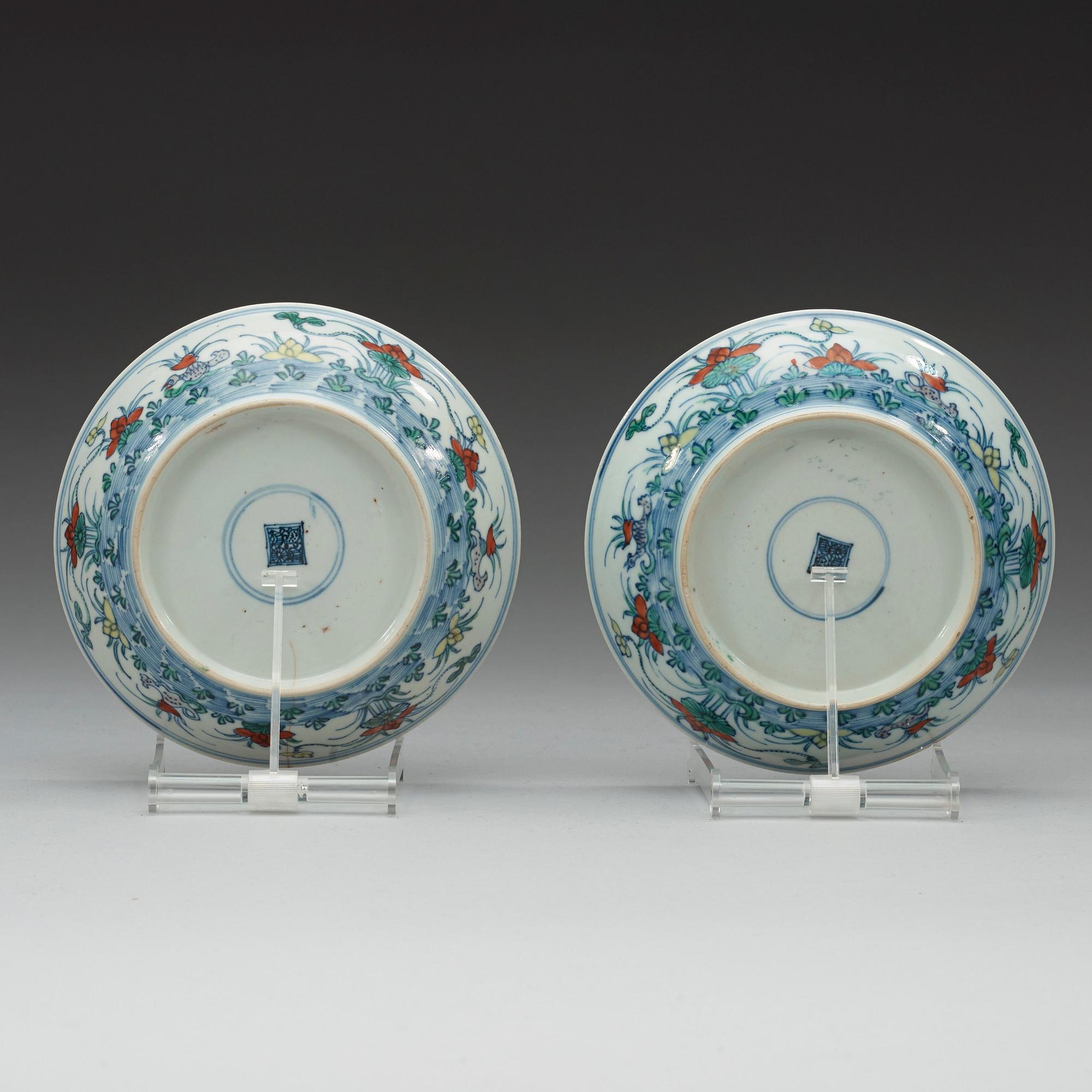 A Doucai dish, Qing dynasty (1644-1912).