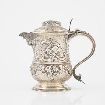 Dryckeskanna, silver, Charles Wright, London, England, 1776.