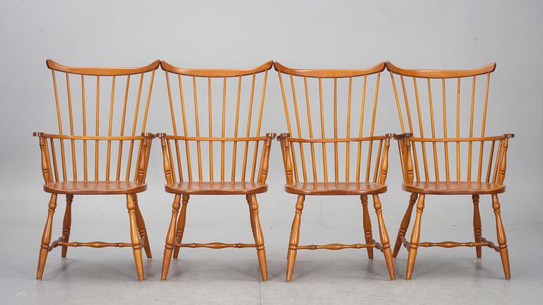 KARMSTOLAR, 4 st, s k, Windsor, Gemla, 1900-tal.