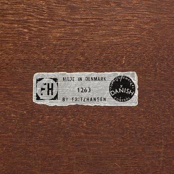 A rosewood top and aluminium coffee table, model 3315 by Fritz Hansen, Denmark 1968.