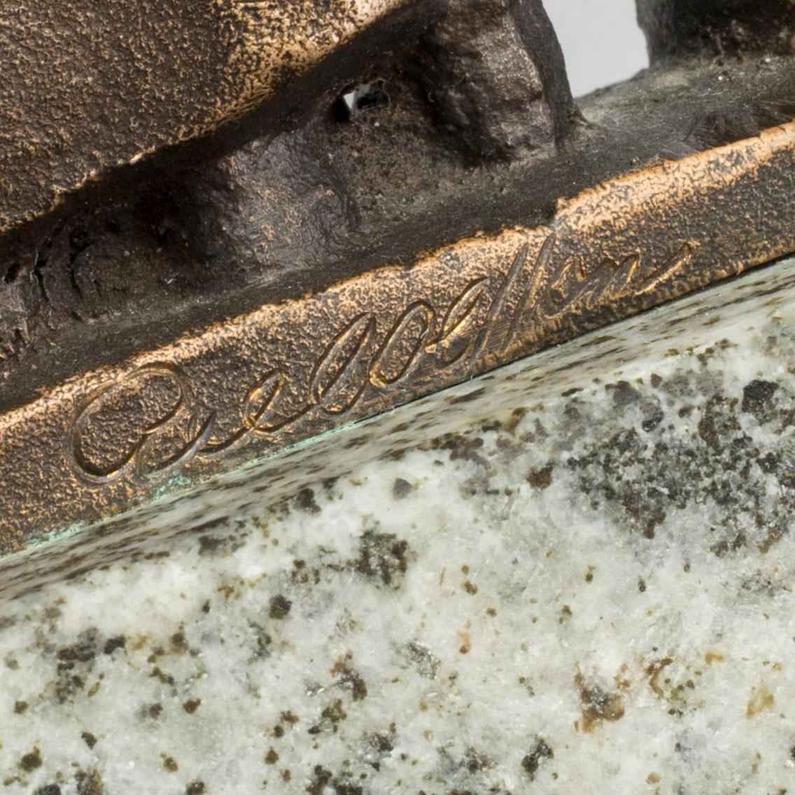 AXEL OLSSON, sculpture, bronze. Signed.