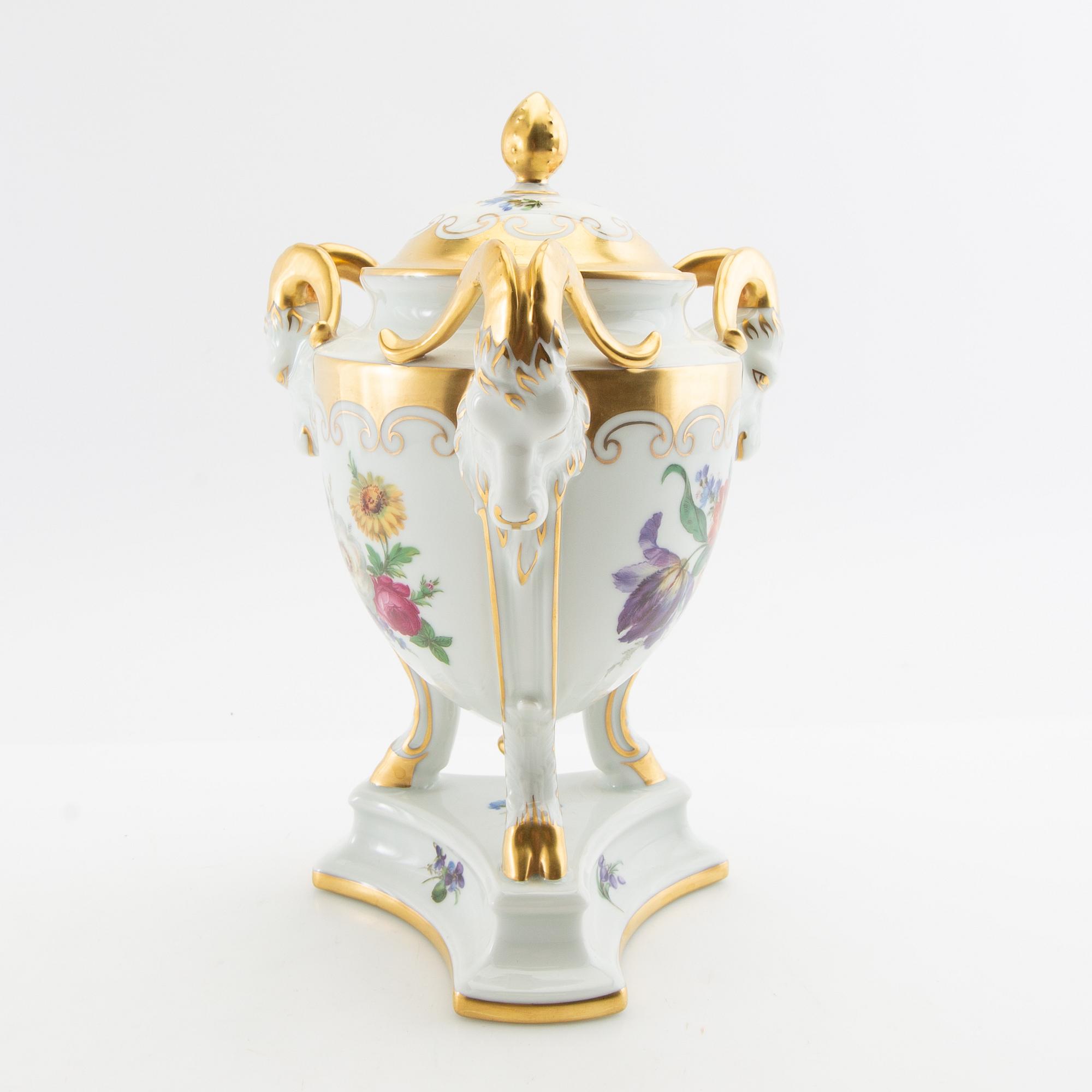 Lockurna Empire-stil Rosenthal 1900-talets mitt porslin.