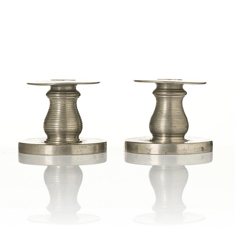 Nils Fougstedt, a pair of candlesticks model 1189, Firma Svenskt Tenn, Stockholm, 1929.