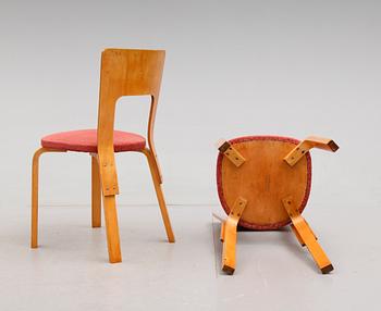 STOLAR, 4 st, "Artek", SAMT PALL,  Alvar Aalto, 1900-talets andra hälft.