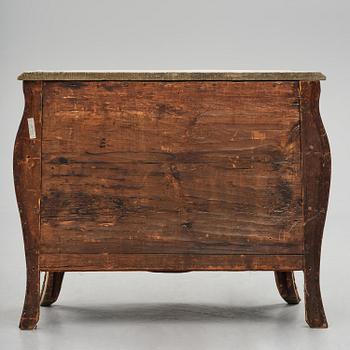 A rosewood parquetry commode, Stockholm, later part 18th century.