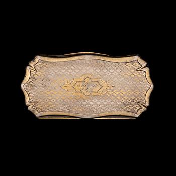 SNUSDOSA, silver, Frankrike, daterad 1855.