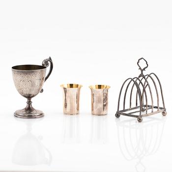 Parti, silver, 4 delar.