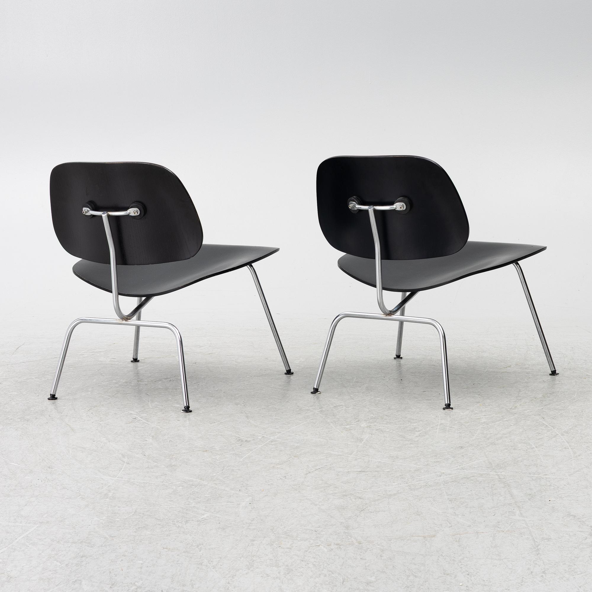 Charles & Ray Eames, fåtöljer, ett par, "LCM", Herman Miller.