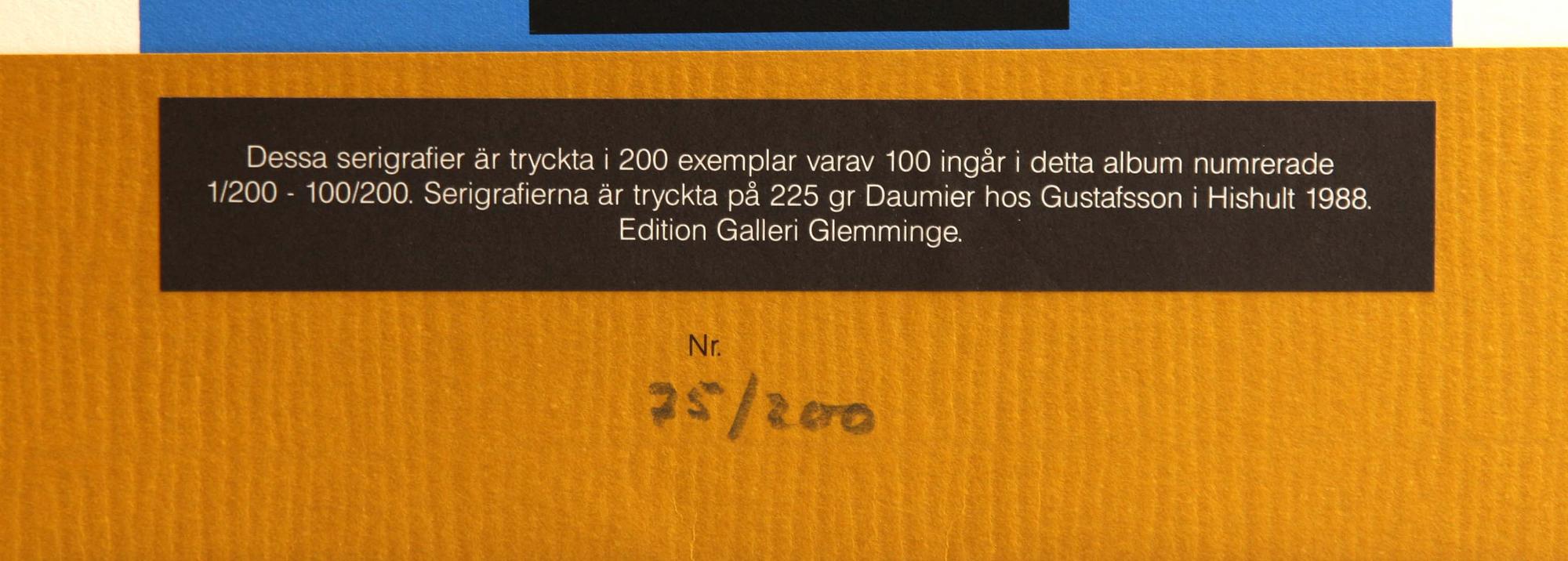 BENGT ORUP, mapp med 4 serigrafier, sign o numr 75/200.