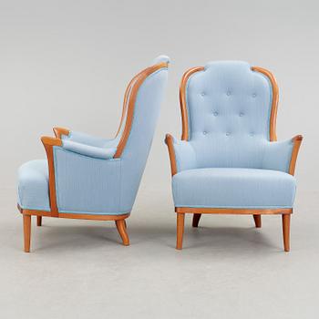 FÅTÖLJER, ett par, "Vår Fru", Carl Malmsten.