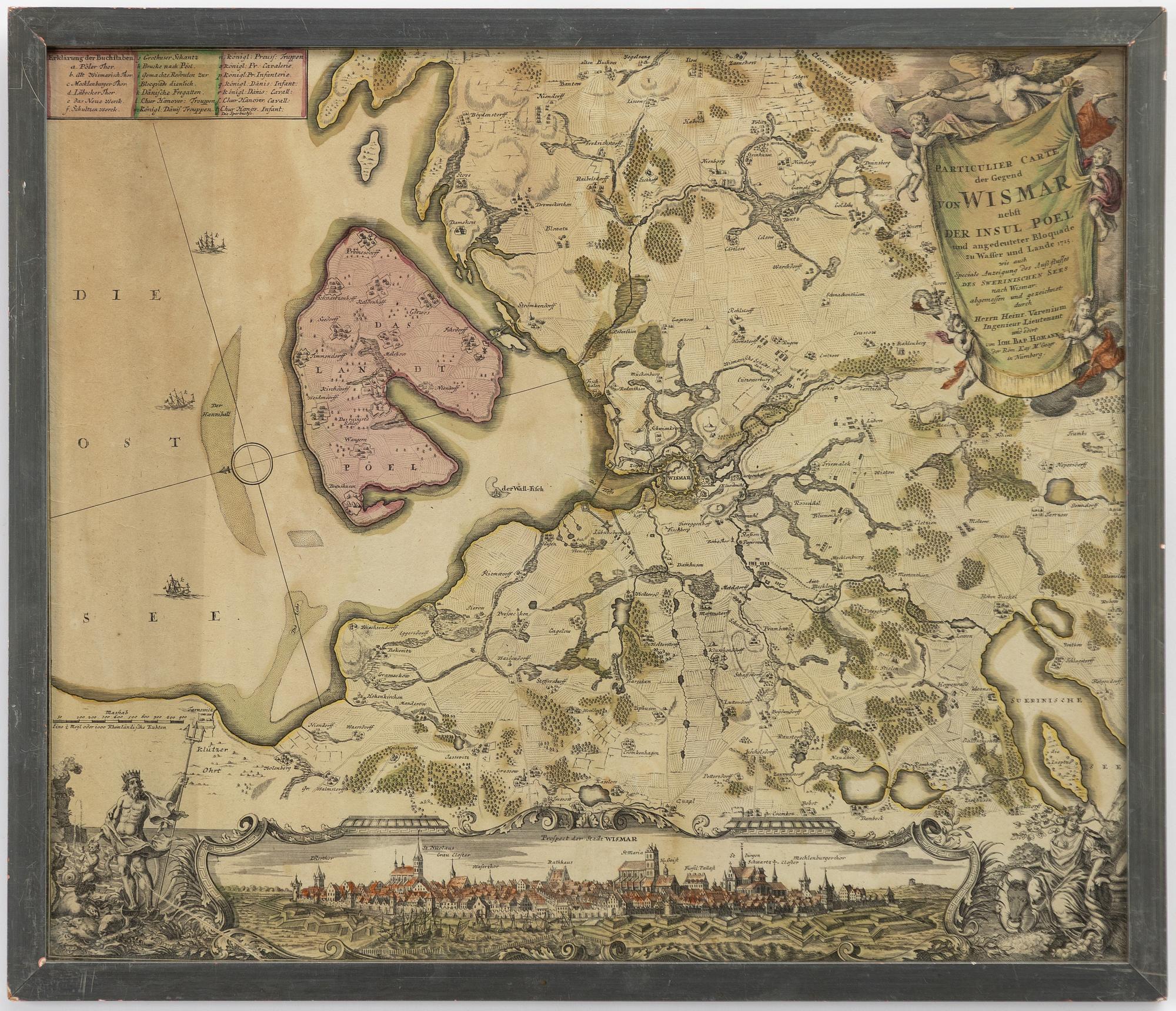 Johann Baptist Homann, "Particulier carte der Gegend von Wismar".