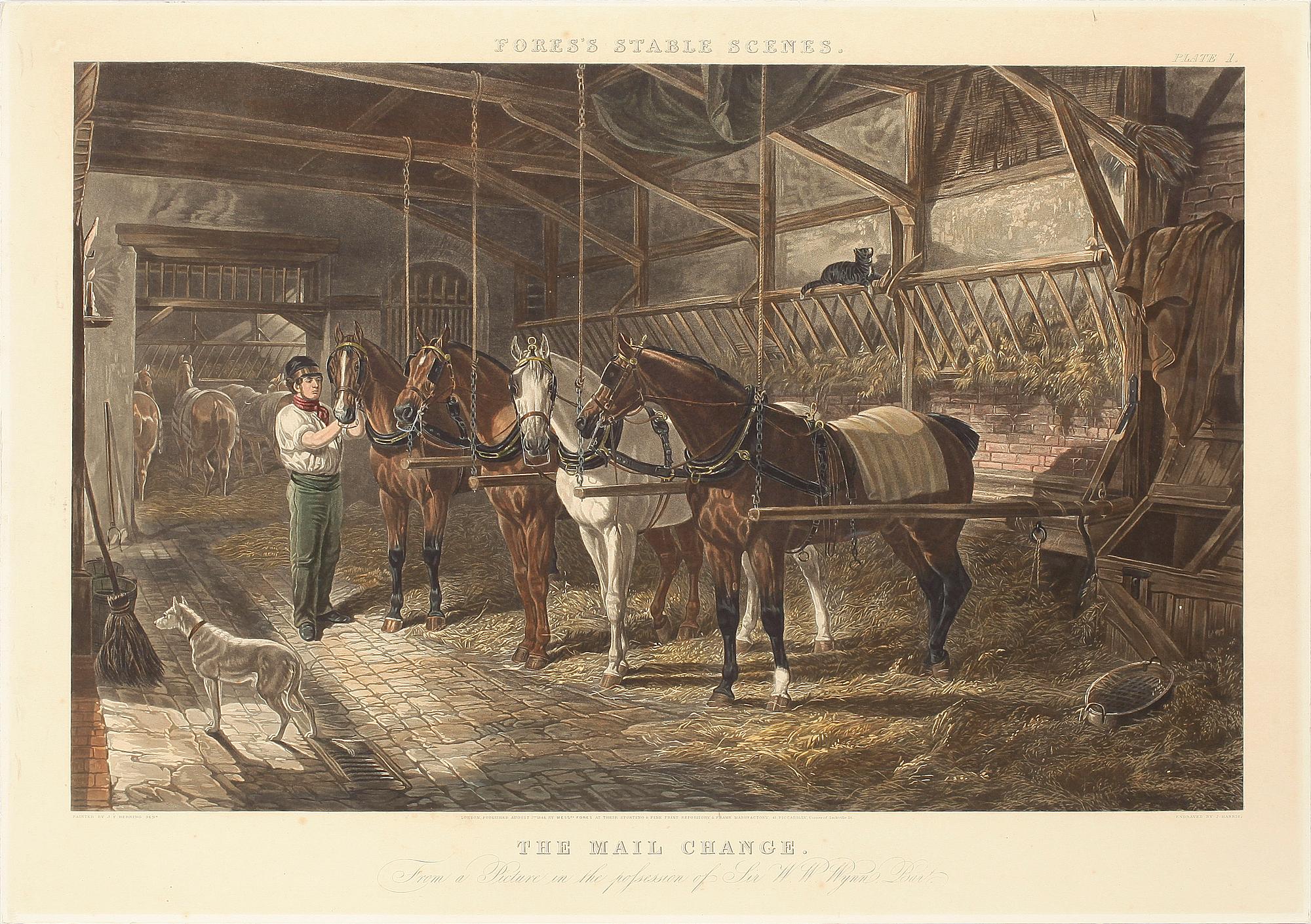 JOHN HARRIS, färgakvatinter, 1800-tal.