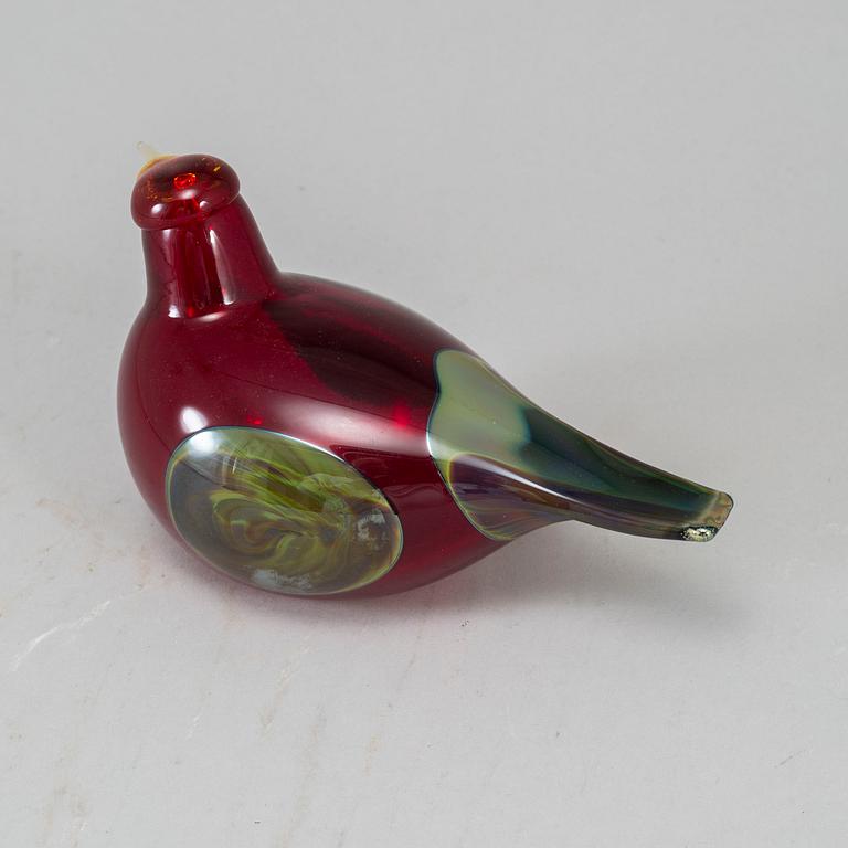 OIVA TOIKKA, glasfågel, Fallingwater nr 2120/2500, signerad Oiva Toikka Nuutajärvi.