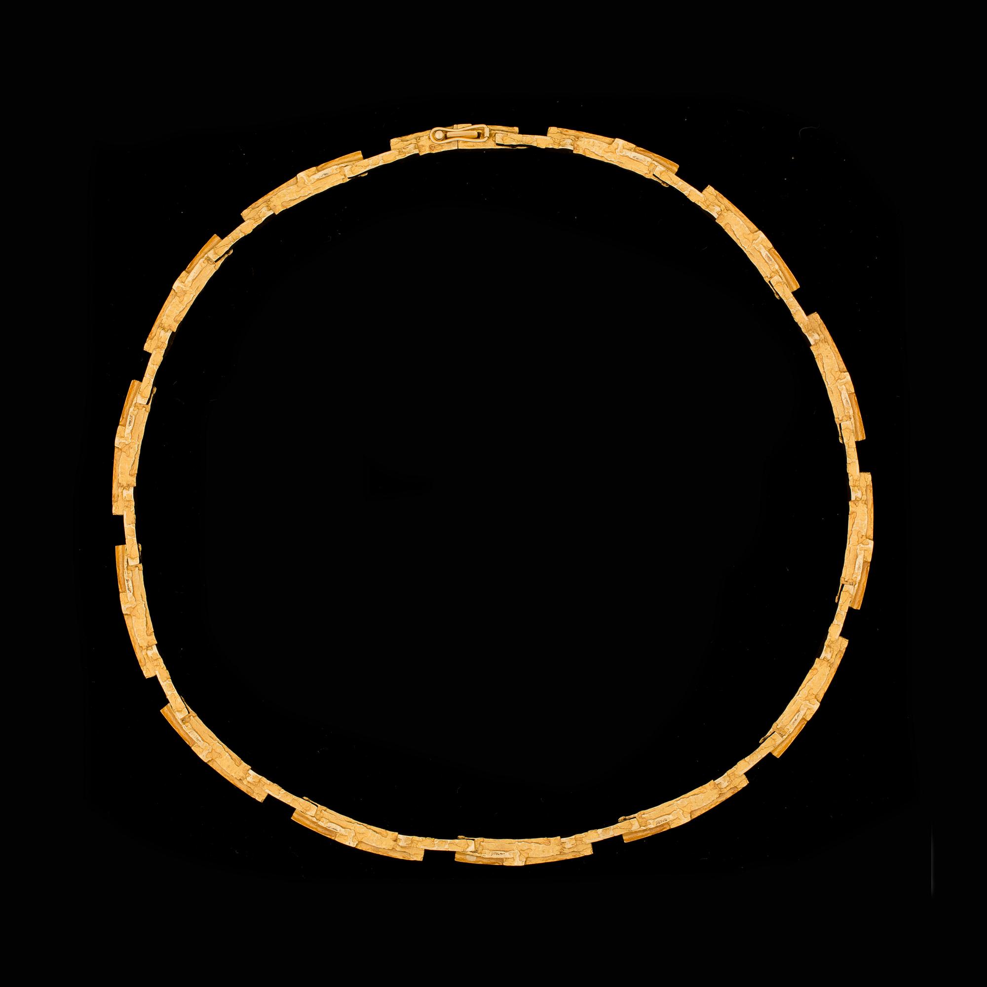 COLLIER, 18k guld. Björn Weckström, Lapponia. Finland 1969. Vikt ca 34 gram.