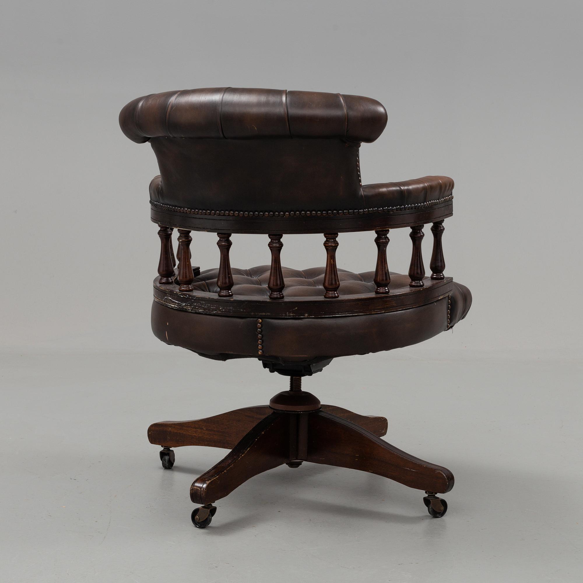 a english style desk chair from the second half of the 20th century.