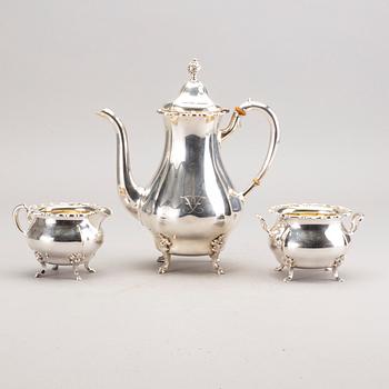 KAFFESERVIS, 3 delar, silver, K Andersson, 1936.