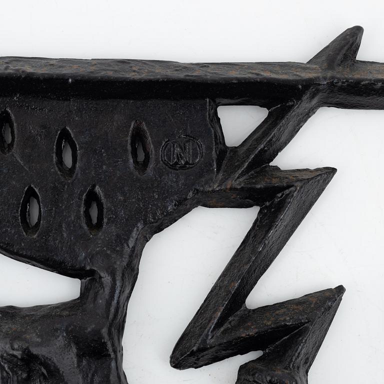 Olle Hermansson, a cast iron fire screen, Husqvarna.