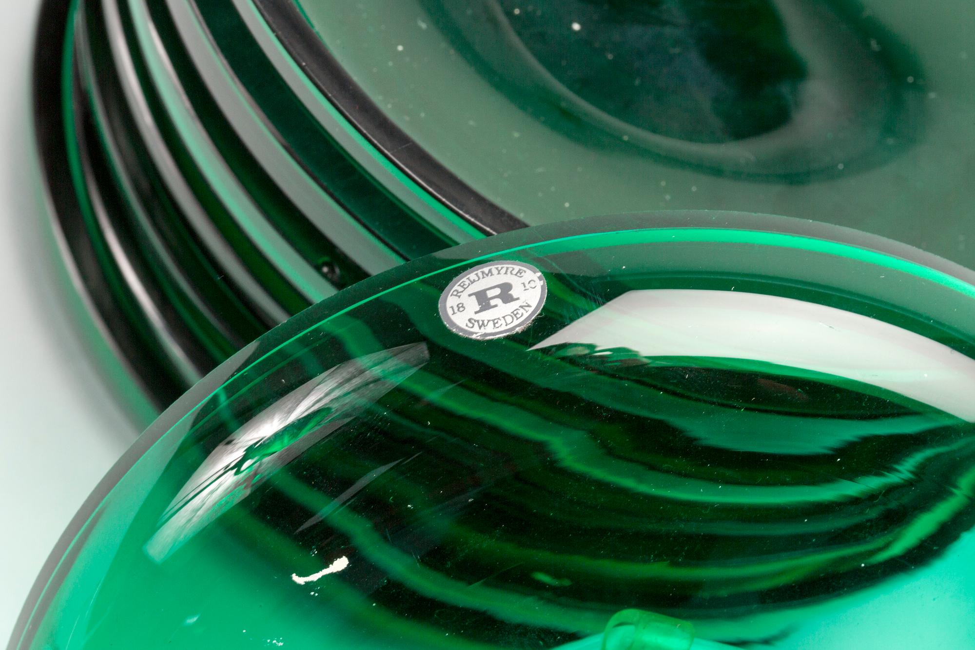 SERVISDELAR, 19 delar, glas, Firma Svenskt Tenn och Reijmyre. 1900-talets andra hälft.