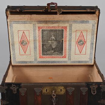 KOFFERT, Martin Mathias Secor, Chicago, omkring sekelskiftet 1800/1900, etikettmärkt.