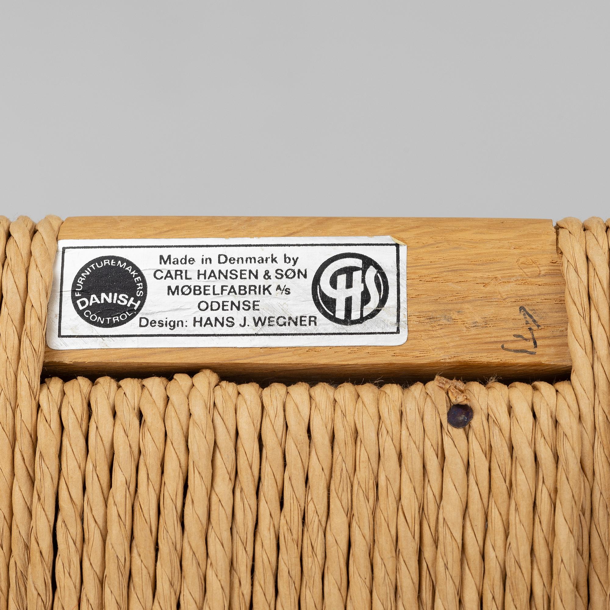 Hans J Wegner, stolar, 10 st, CH-24  "Y-stolen" Carl Hansen & son. Danmark.