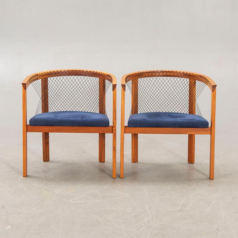 Niels Jörgen Haugesen, stolar 2 st, "String chair", Tranekaer Furniture senare delen av 1900-talets.