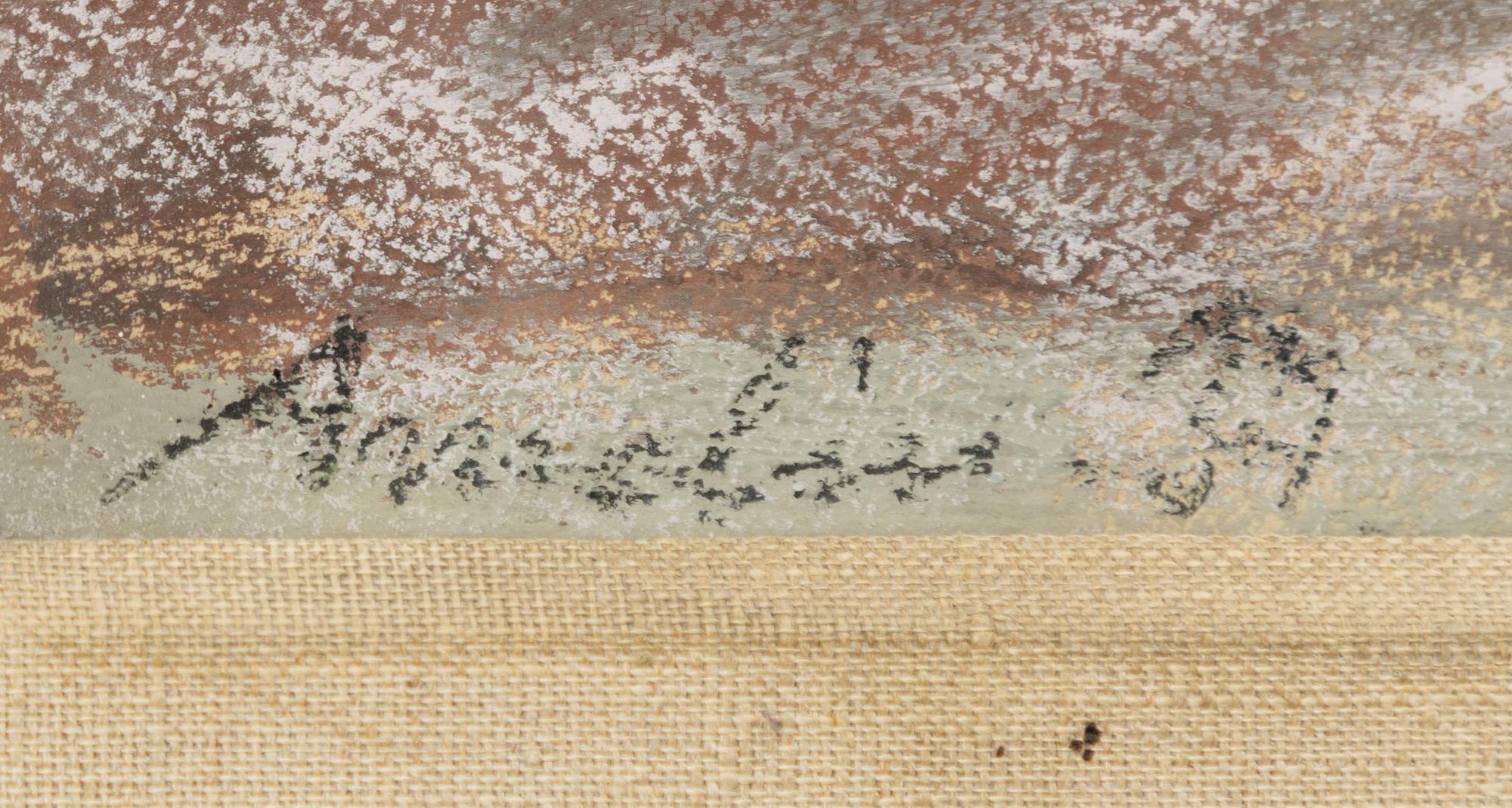 Albin Amelin, "Rivning av färg" (Scraping off paint).