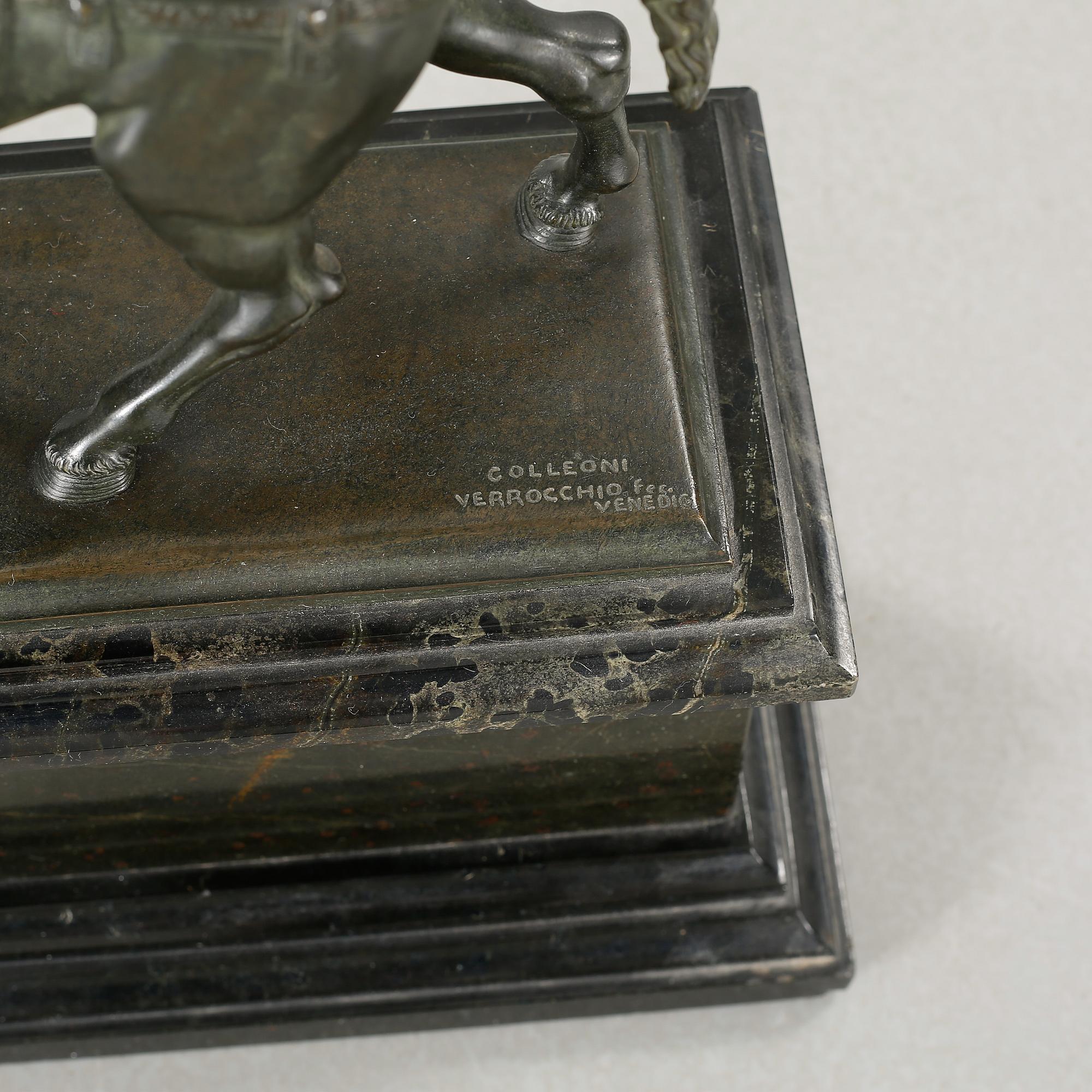 ANDREA DEL VERROCCHIO, after, sculpture, patinated metal, 20th century.