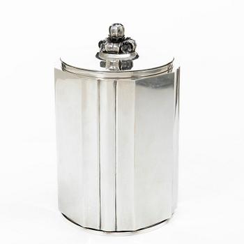 A sterling silver cigarett jar, Borgila, Stockholm, Sweden, 1951.