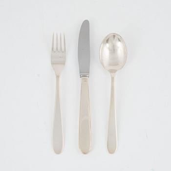 Erik Fleming, a 'Flavia 2' Silver Cutlery Set, Borgila and Flavia Ab, Stockholm 1958-62 (36 pieces).