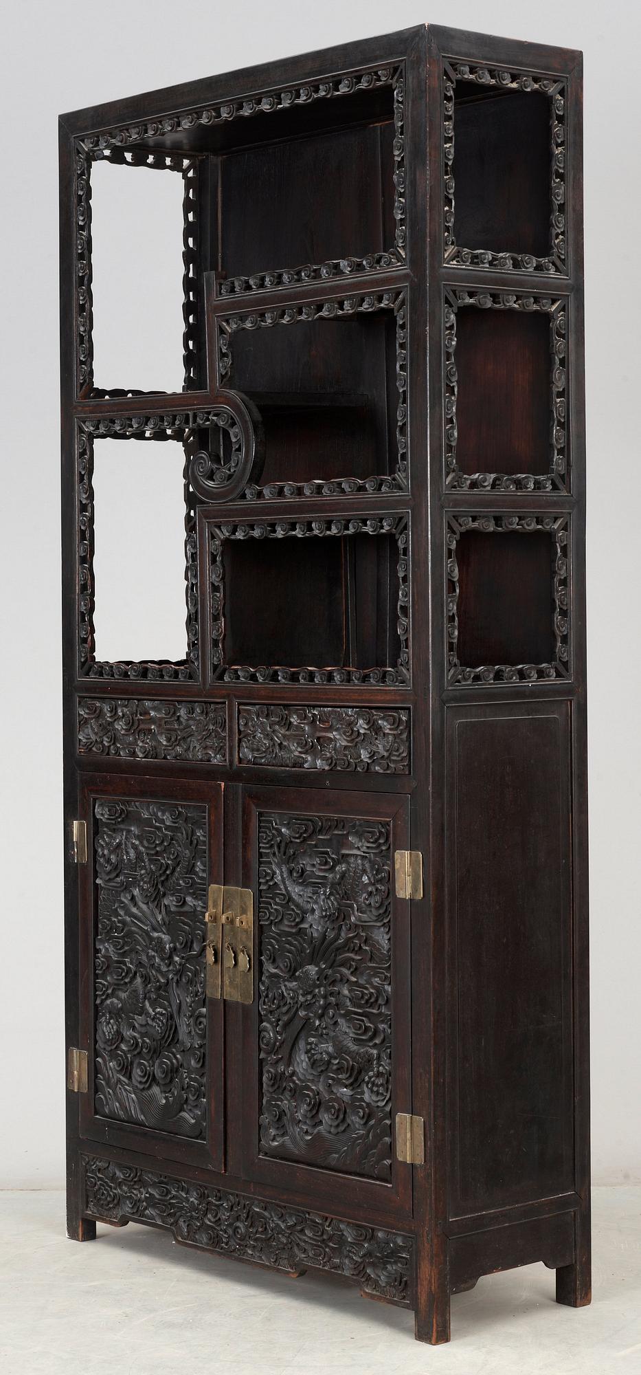 A Chinese hardwood cabinet, early 20th Century.