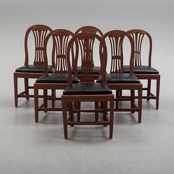 6 early 19th century Gustavian chairs.