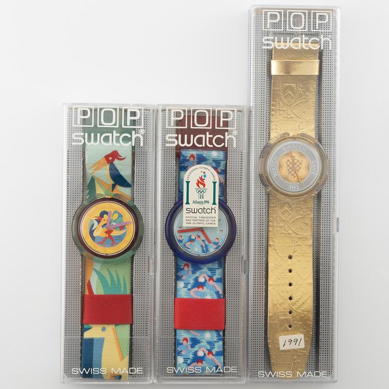 Parti med 17 Swatch-klockor från omkring 1990, "No Reserve".