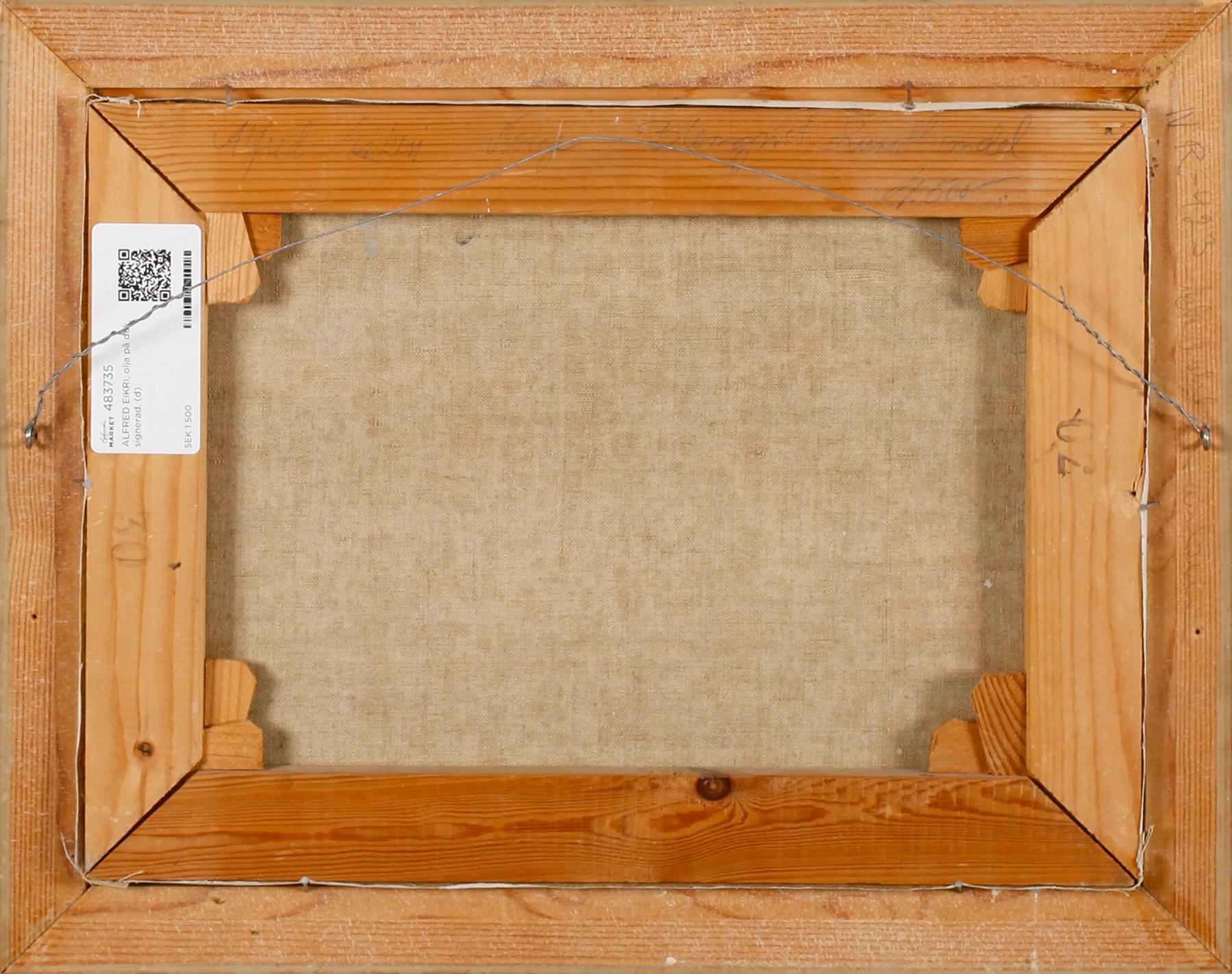 ALFRED EIKRI, olja på duk, signerad.