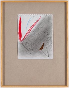 EDDIE FIGGE, pastel and collage, signed and dated 1988.