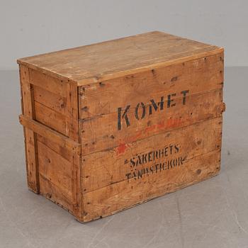 PACKLÅR, "Komet" säkerhets tändstickor.