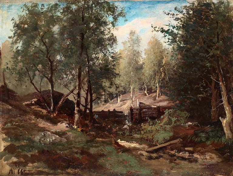Alfred Wahlberg, Forest landscape.
