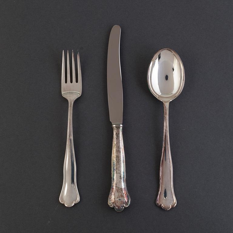 A set of 25 pices silver cutlery, 20th century.