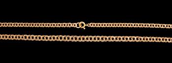 HALSBAND, 2 st olika, guld 18K, Sverige 1900-talets andra hälft. Totalvikt ca 24 gram.