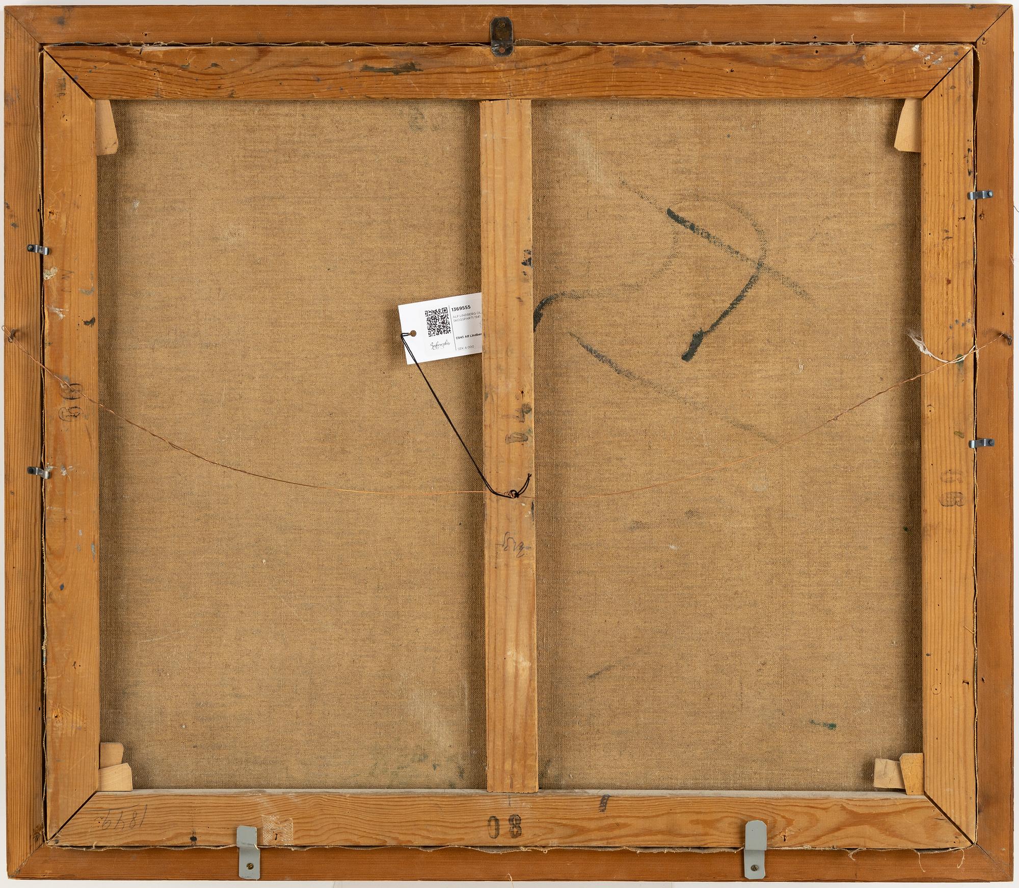 Alf Lindberg, oil on canvas, signed and dated -41.