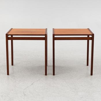 A teak coffee table and two side tables, Scandinavia, 1960's/70's.